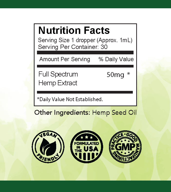 CBD Drops - 1500mg Full Spectrum - Natural