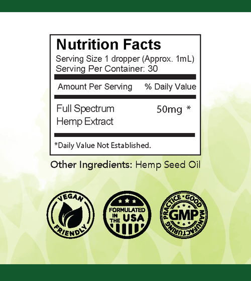 CBD Drops - 1500mg Full Spectrum - Natural