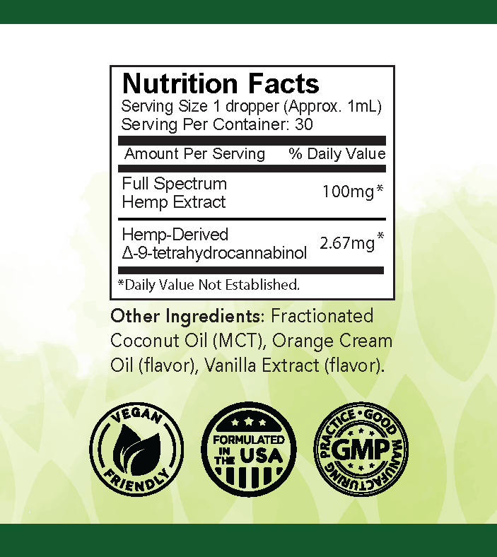 Pure Chill Drops – 3000mg CBD + 80mg Delta-9 THC