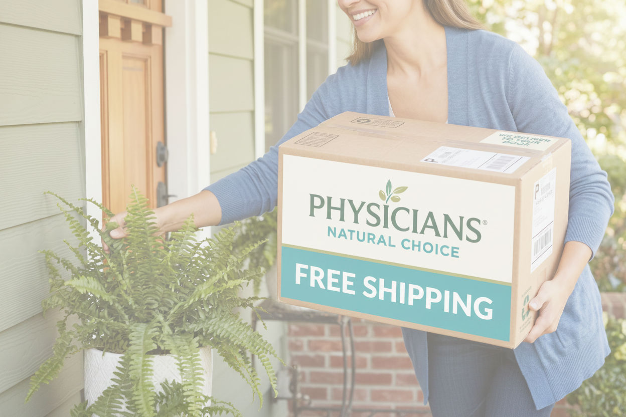 Free shipping when ordering from Physicians Natural Choice